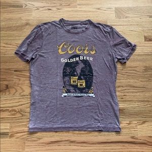 Coors Burgundy Garment Dyed Tshirt Size L